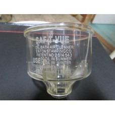 CLINTON AND OTHERS CLEAR PLASTIC SAF-T-VUE AIR CLEANER BOWL, PART # 2-219.